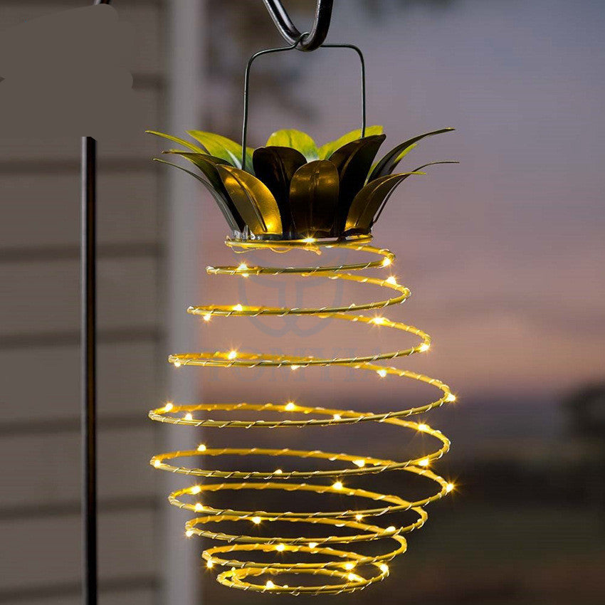 Luces solares de piña para jardín, impermeables, para exteriores
