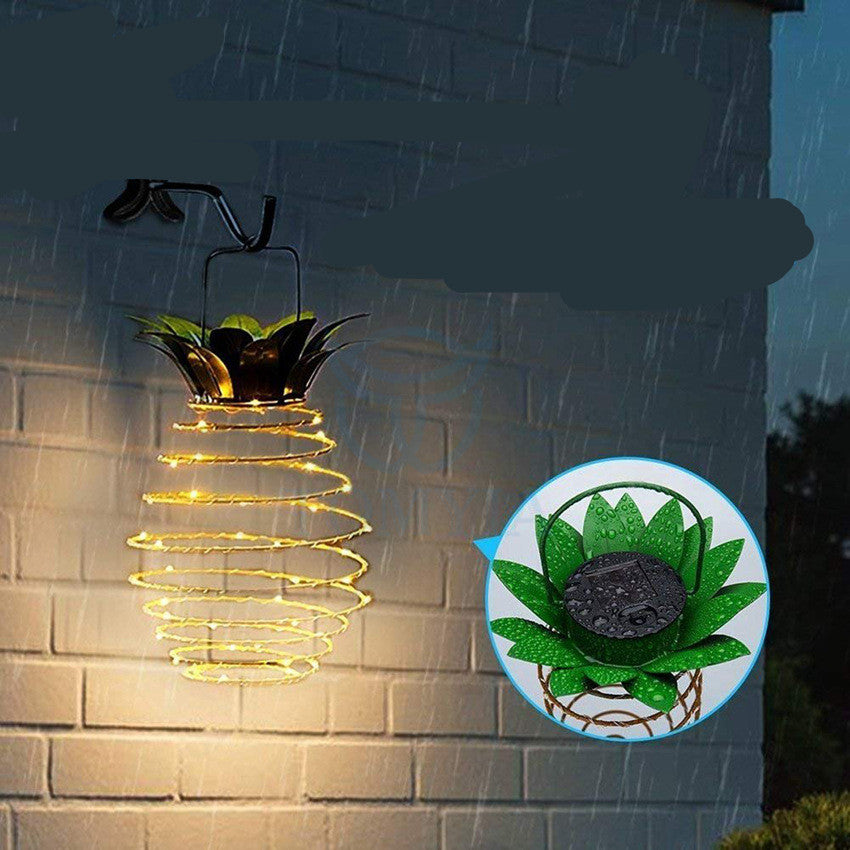 Luces solares de piña para jardín, impermeables, para exteriores