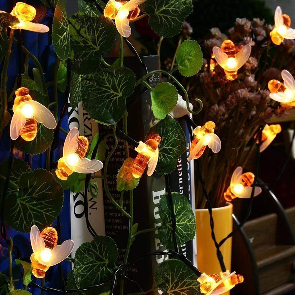 Luces solares con forma de abeja