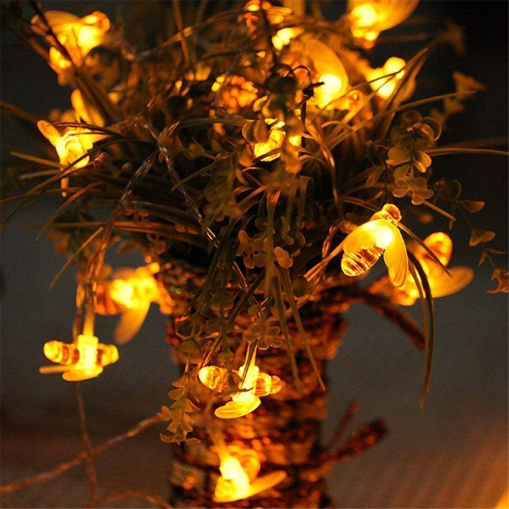 Luces solares con forma de abeja