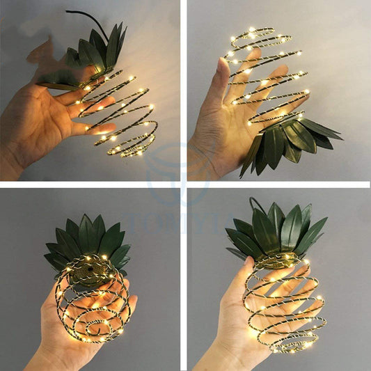 Luces solares de piña para jardín, impermeables, para exteriores