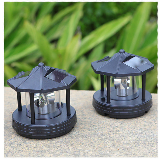 Faro solar giratorio para exteriores, patio, iluminación decorativa