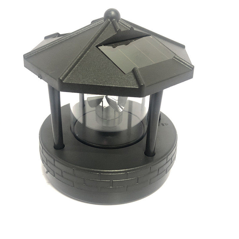Faro solar giratorio para exteriores, patio, iluminación decorativa