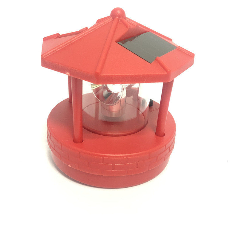 Faro solar giratorio para exteriores, patio, iluminación decorativa