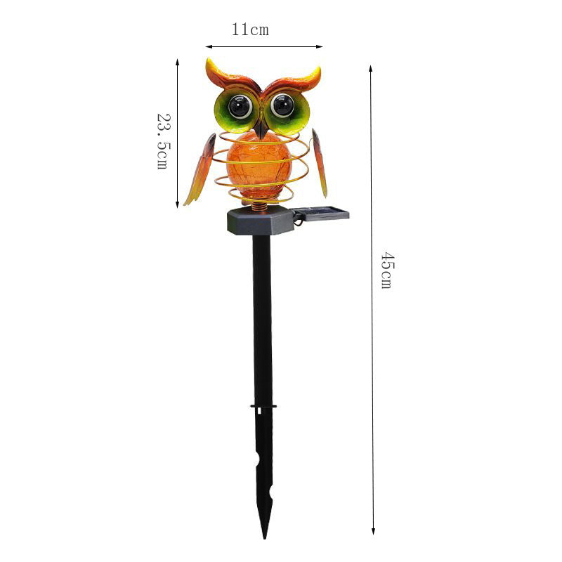 Lámpara solar de búho para césped, para exteriores, impermeable, LED, iluminación nocturna, ahorro de energía.