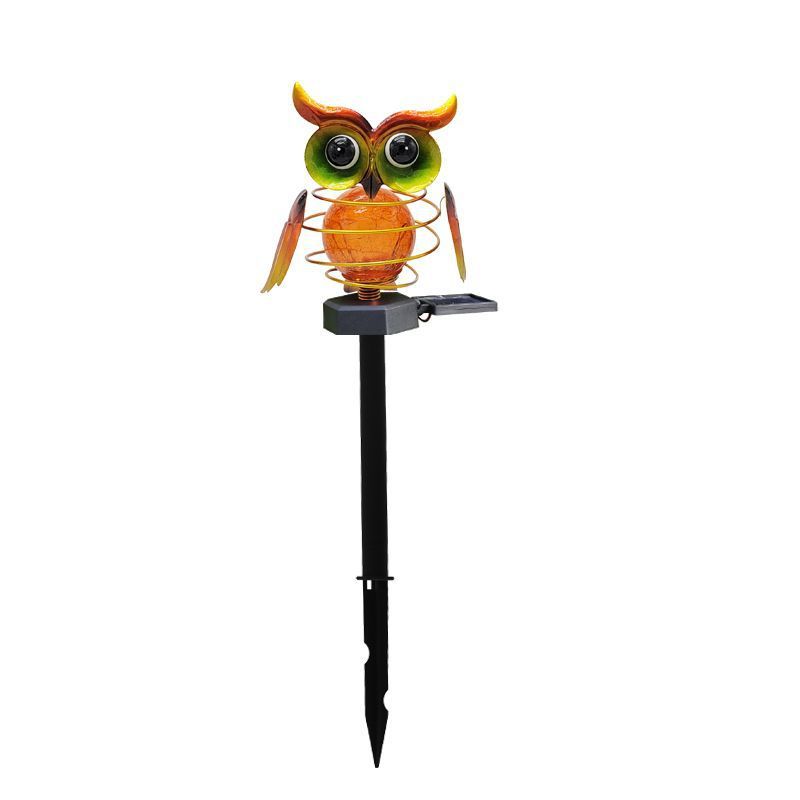 Lámpara solar de búho para césped, para exteriores, impermeable, LED, iluminación nocturna, ahorro de energía.