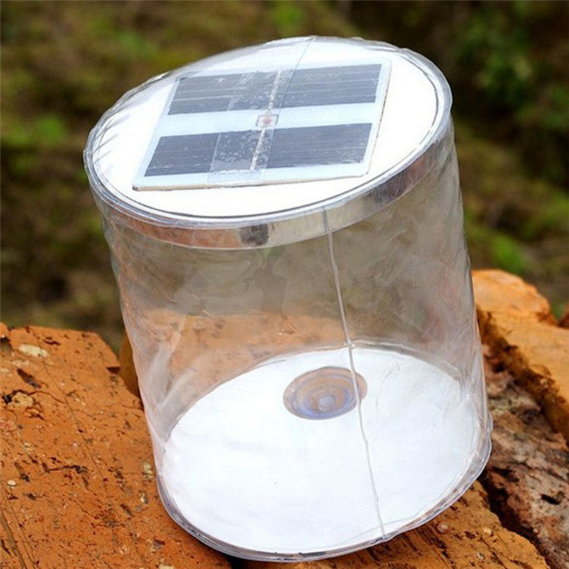 Luz solar inflable LED plegable con energía solar para exteriores, multiusos