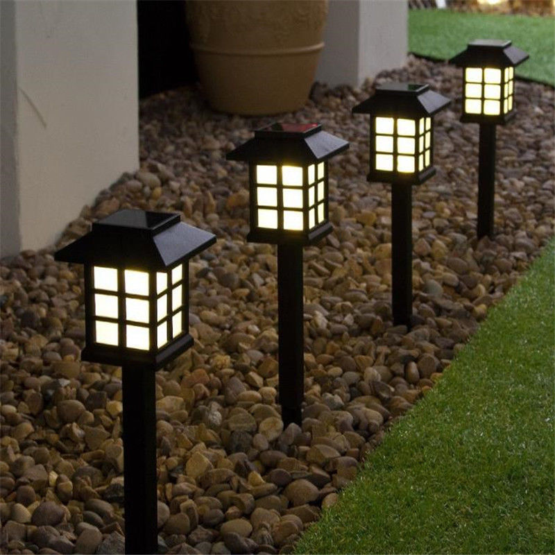 Luz solar de exteriores para césped