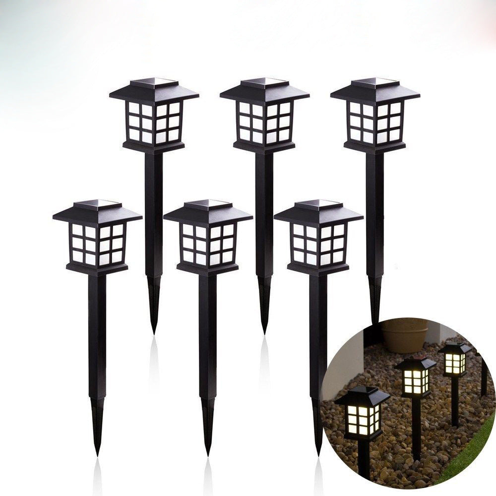 Luz solar de exteriores para césped