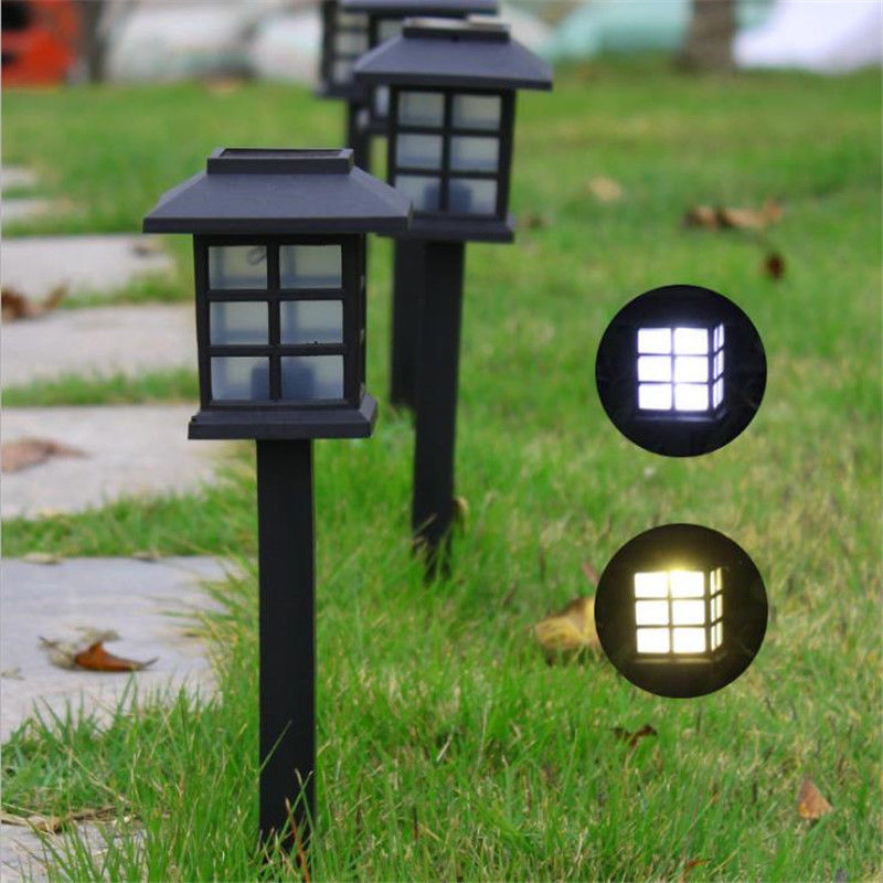 Luz solar de exteriores para césped