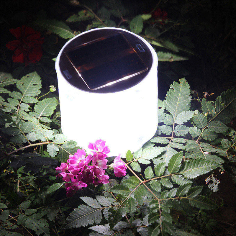 Luz solar inflable LED plegable con energía solar para exteriores, multiusos