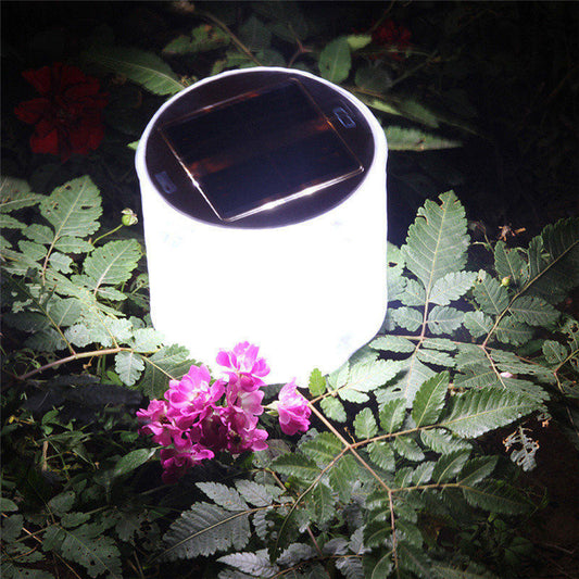 Luz solar inflable LED plegable con energía solar para exteriores, multiusos