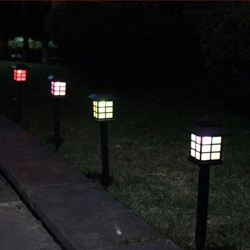 Luz solar de exteriores para césped