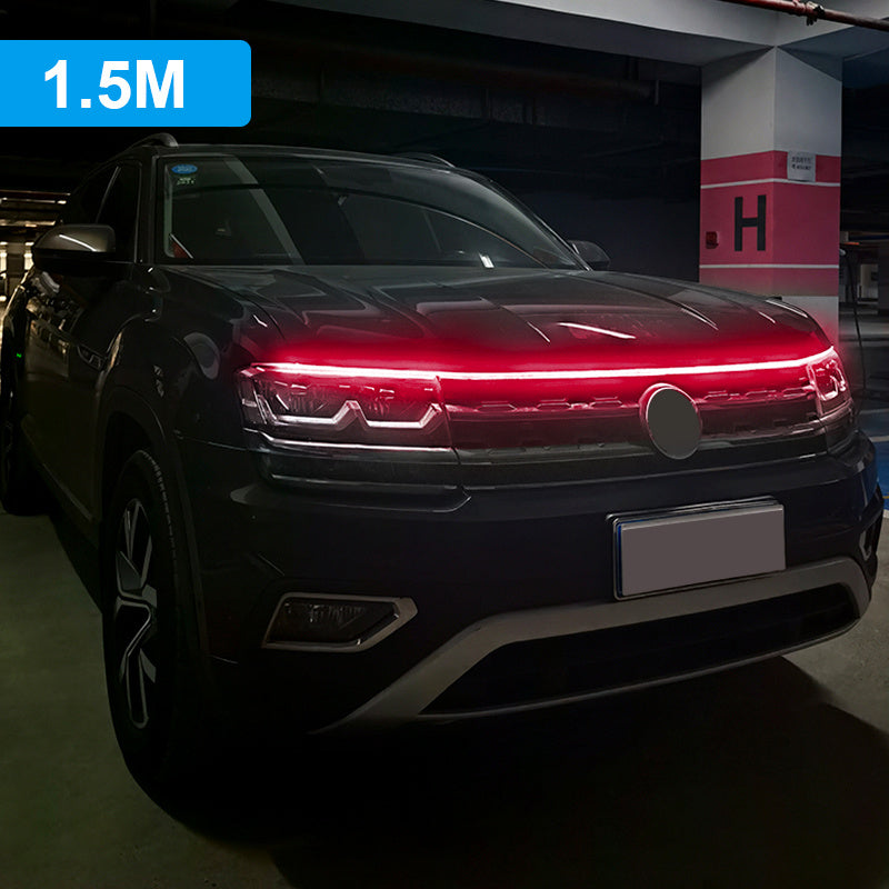 Luz LED de conducción diurna, escaneo, arranque, luces decorativas para capó de automóvil, guía para capó de motor de automóvil, lámpara ambiental decorativa de 12 V