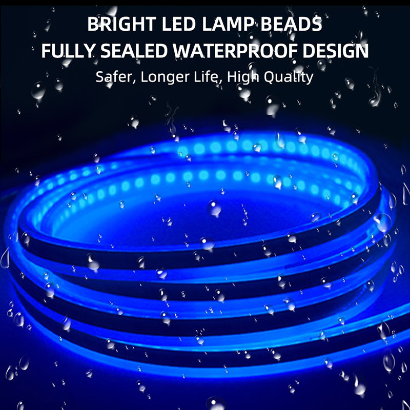 Luz LED de conducción diurna, escaneo, arranque, luces decorativas para capó de automóvil, guía para capó de motor de automóvil, lámpara ambiental decorativa de 12 V