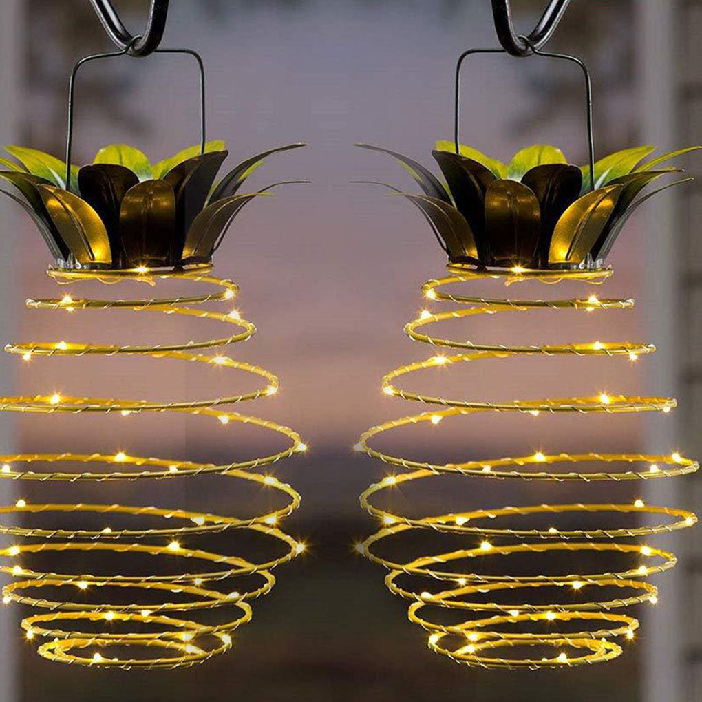 Luces solares de piña para jardín, impermeables, para exteriores